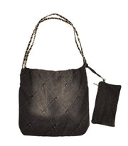 Diamond patch denim bag