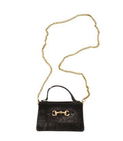 Genuine leather horse bit detail mini bag