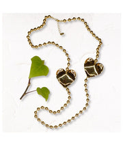 Gold ball heart necklace
