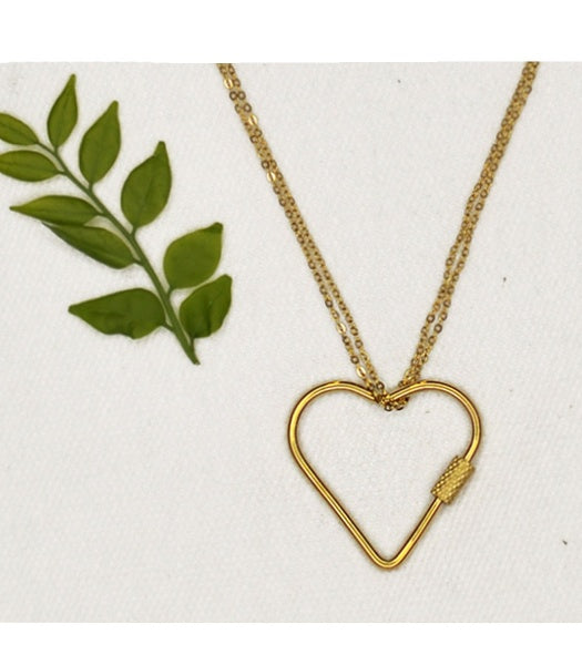 Big heart pendant necklace 