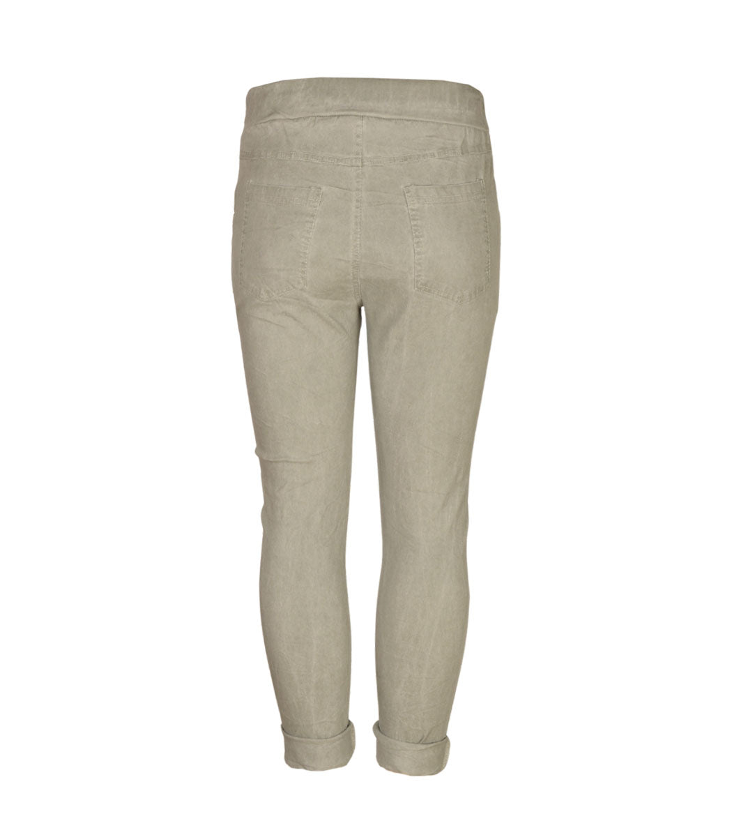 Sequin studded word print pants