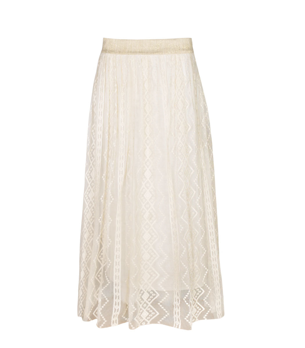 Diamond print mesh skirt