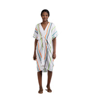 Front knot striped dress