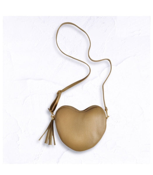 Genuine leather heart shaped bag