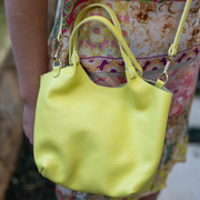 Genuine leather shopper bag