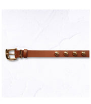 Genuine leather studded belt