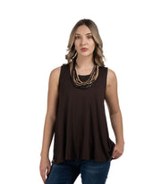 Button detail swing tank top