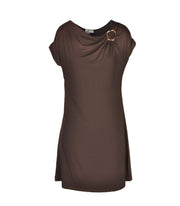 Gold buckle t-shirt dress