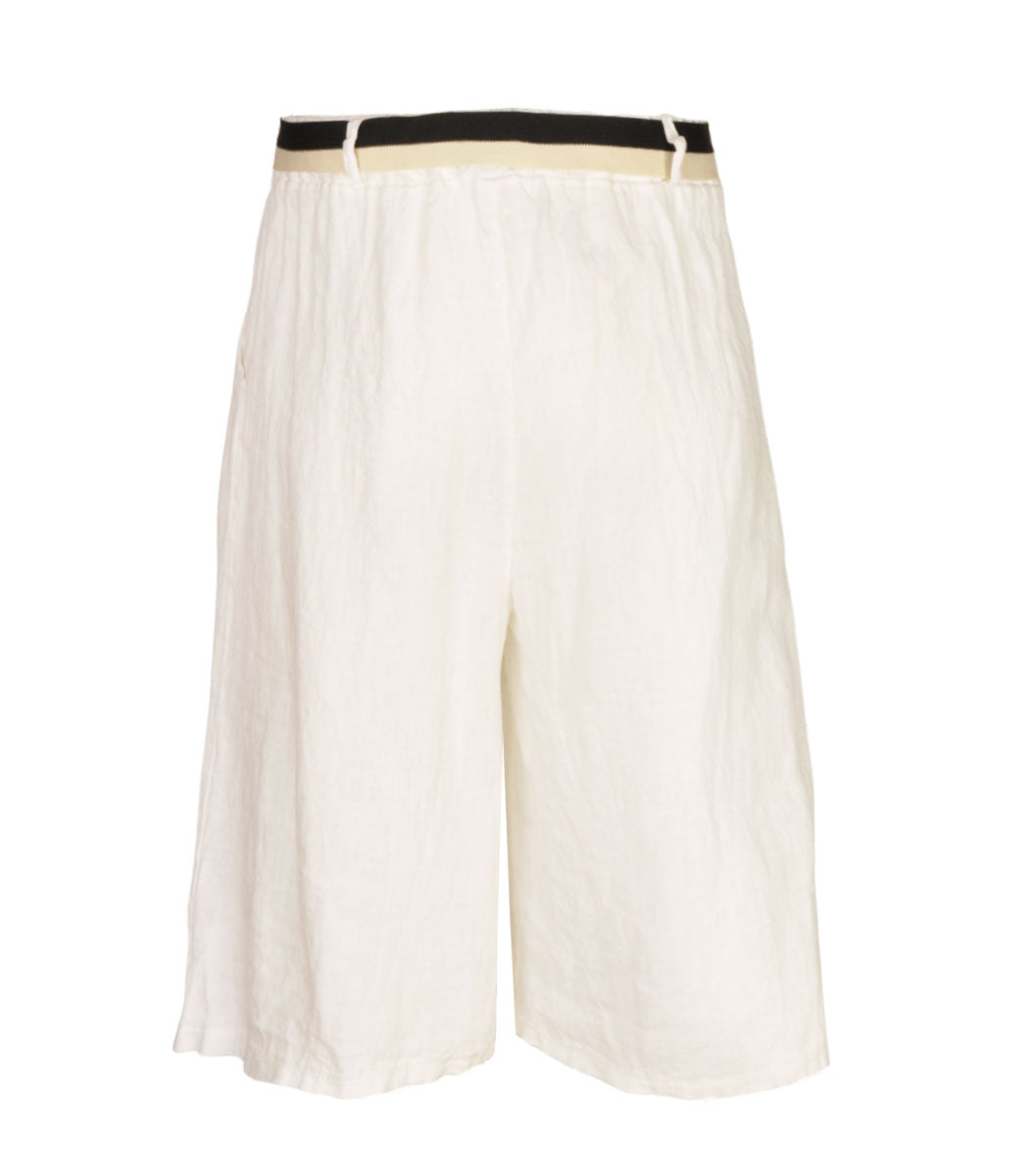 100% Linen stripe belt culottes