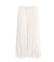 Pleated wide leg linen pants