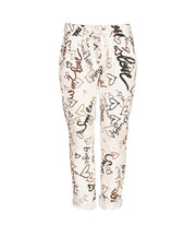 Multi heart word print pants