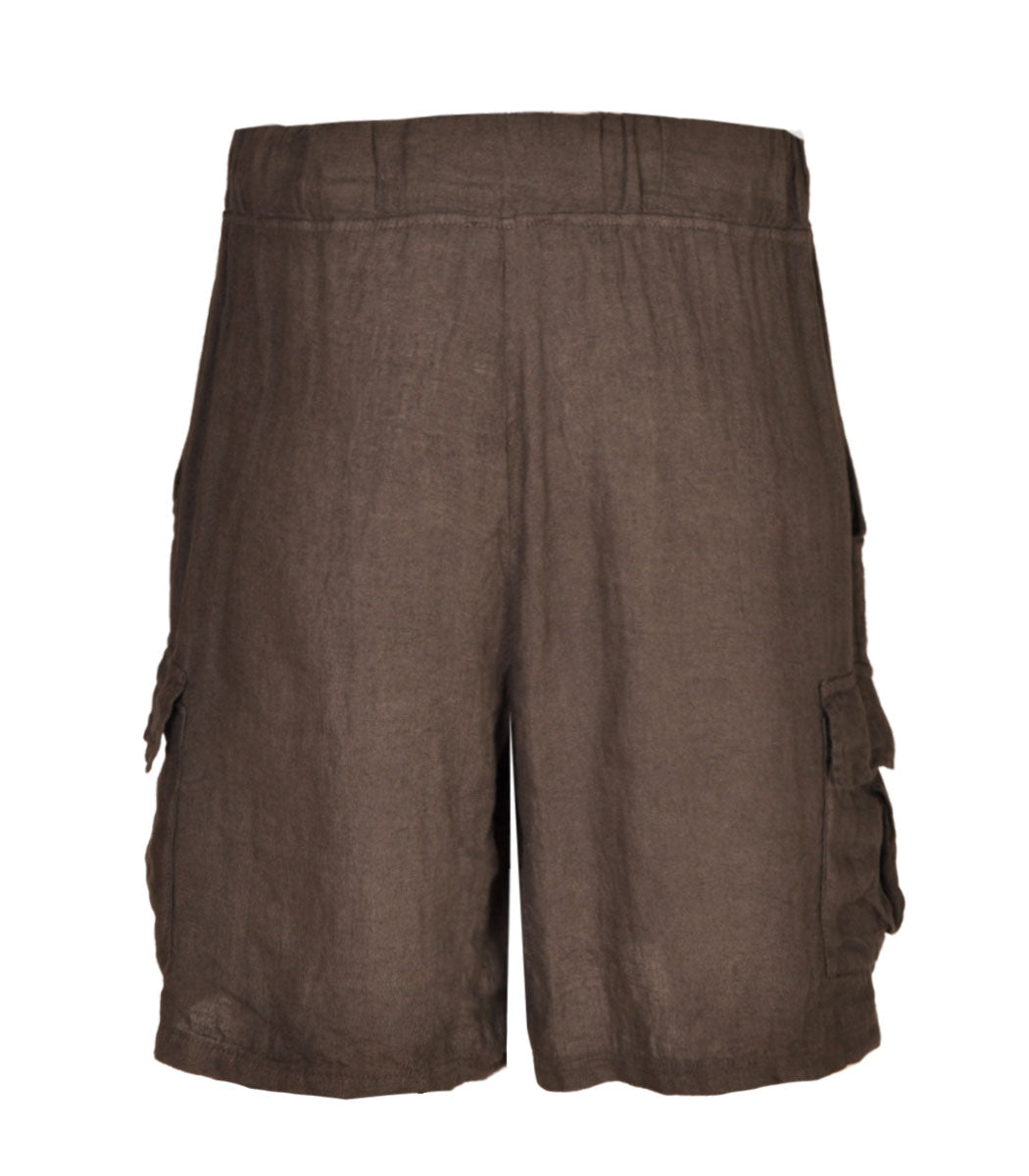 100% Linen cargo shorts