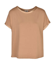 Silky border raw-edge top