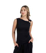 Rose gold buckle tank top