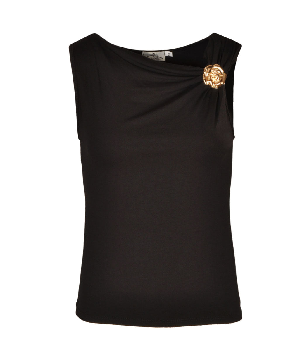 Rose gold buckle tank top