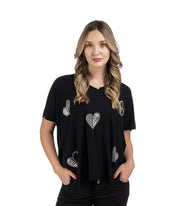 Multi pearl studded t-shirt