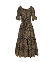 Cold shoulder embroidered anglaise dress