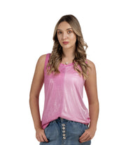 Overdyed lurex knit vest