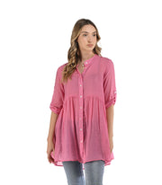 Mini frill sheer shirt