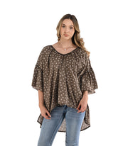Multi heart print oversized top