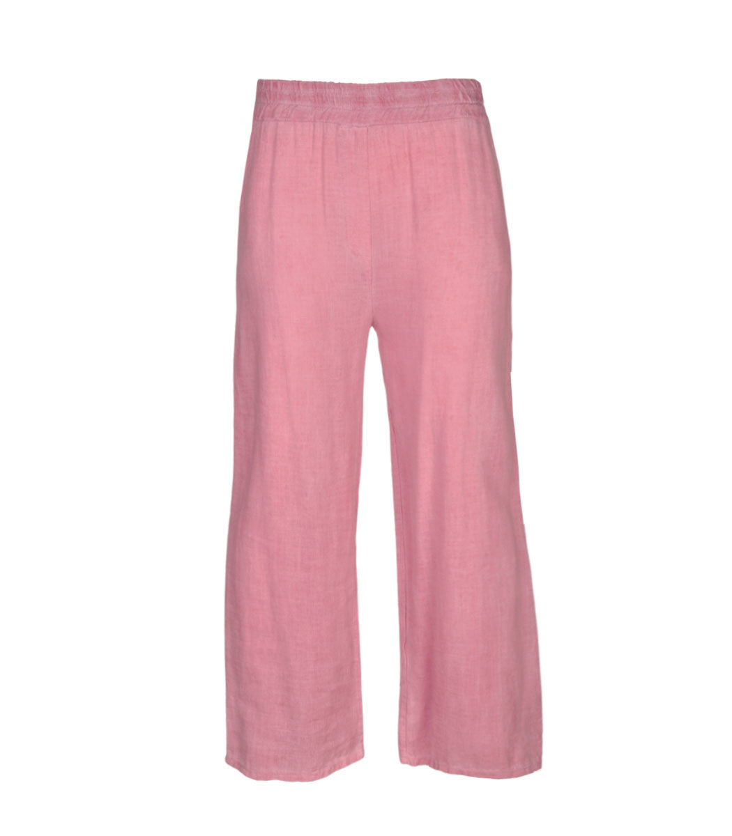 Straight leg linen pants