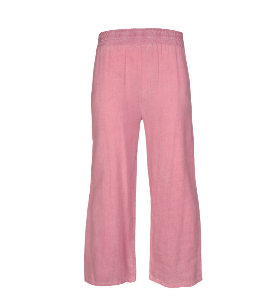 Straight leg linen pants