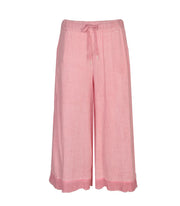 Raw-edge wide leg pants