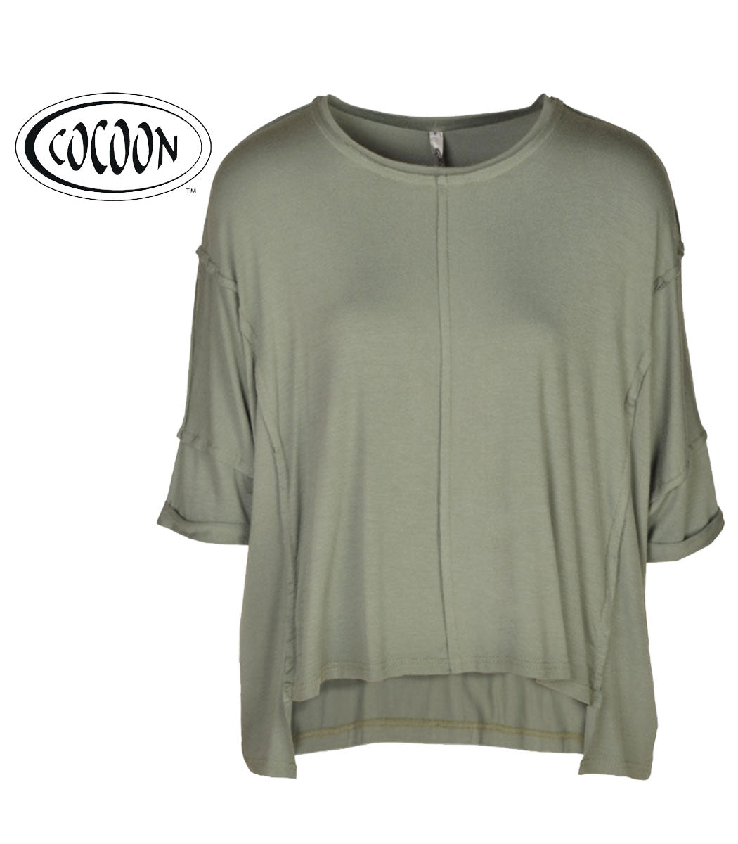 Cocoon Rosebud Roselyn raw-edge top
