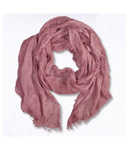 Overdyed raw-edge scarf