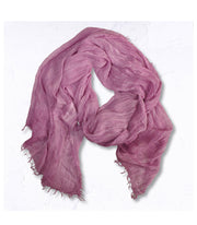 Overdyed raw-edge scarf