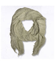 Overdyed raw-edge scarf