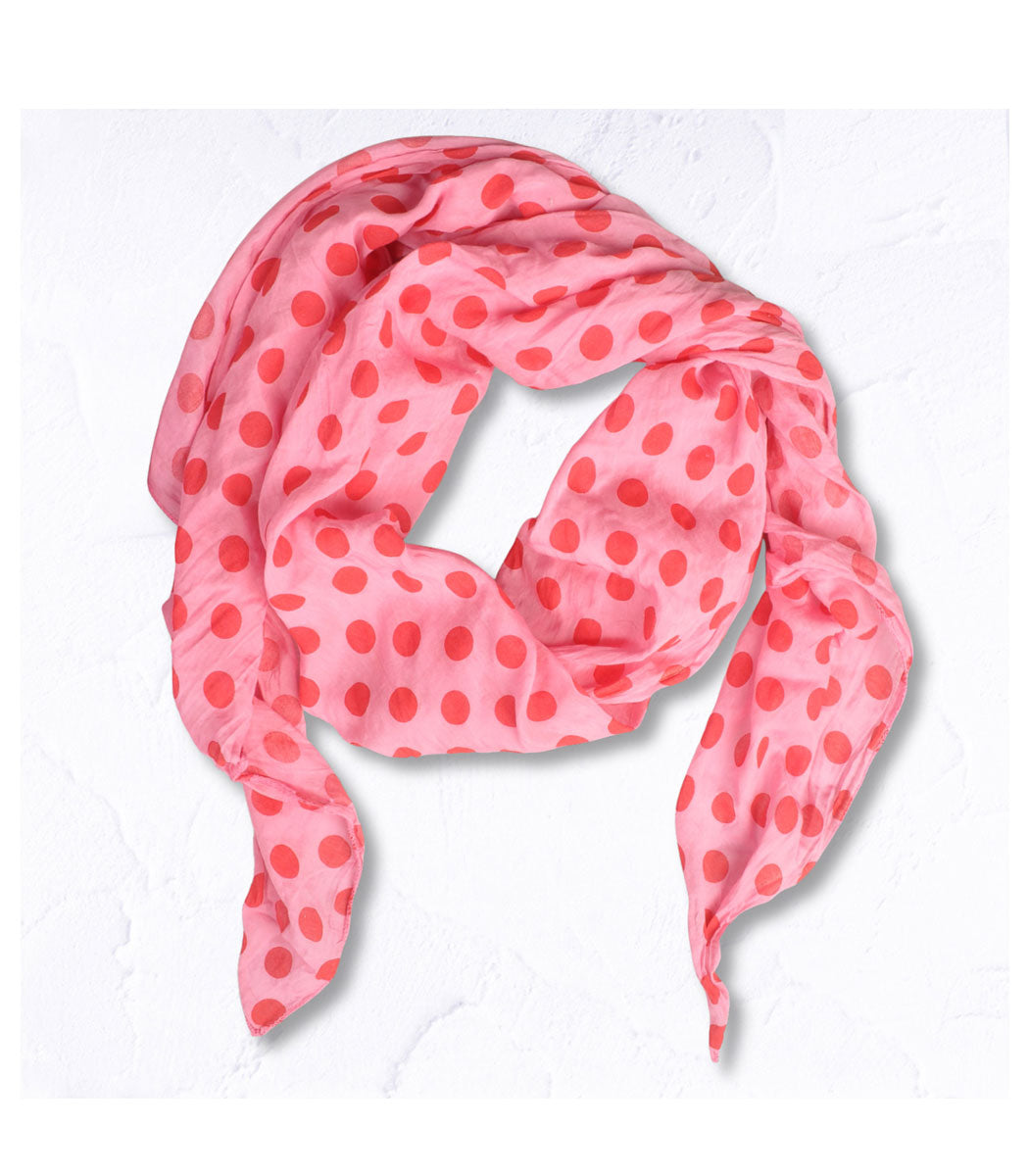 Mini polka dot print scarf