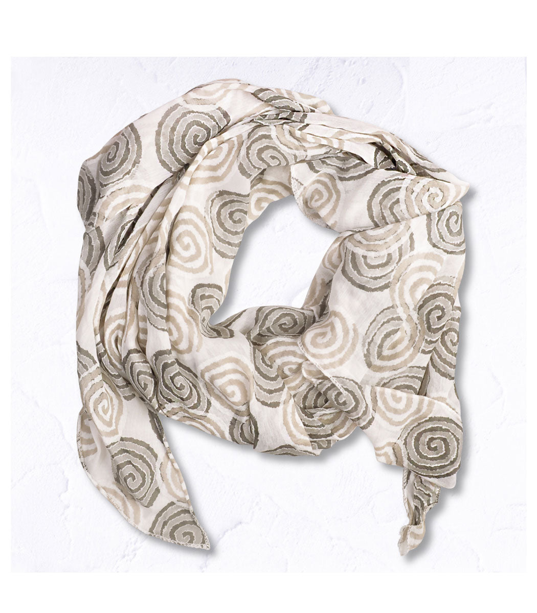 Swirl print scarf