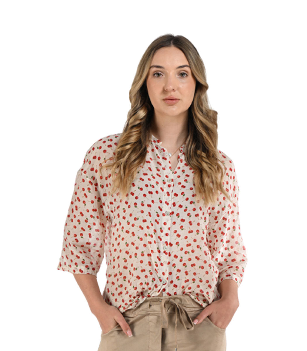 Cherry print shirt