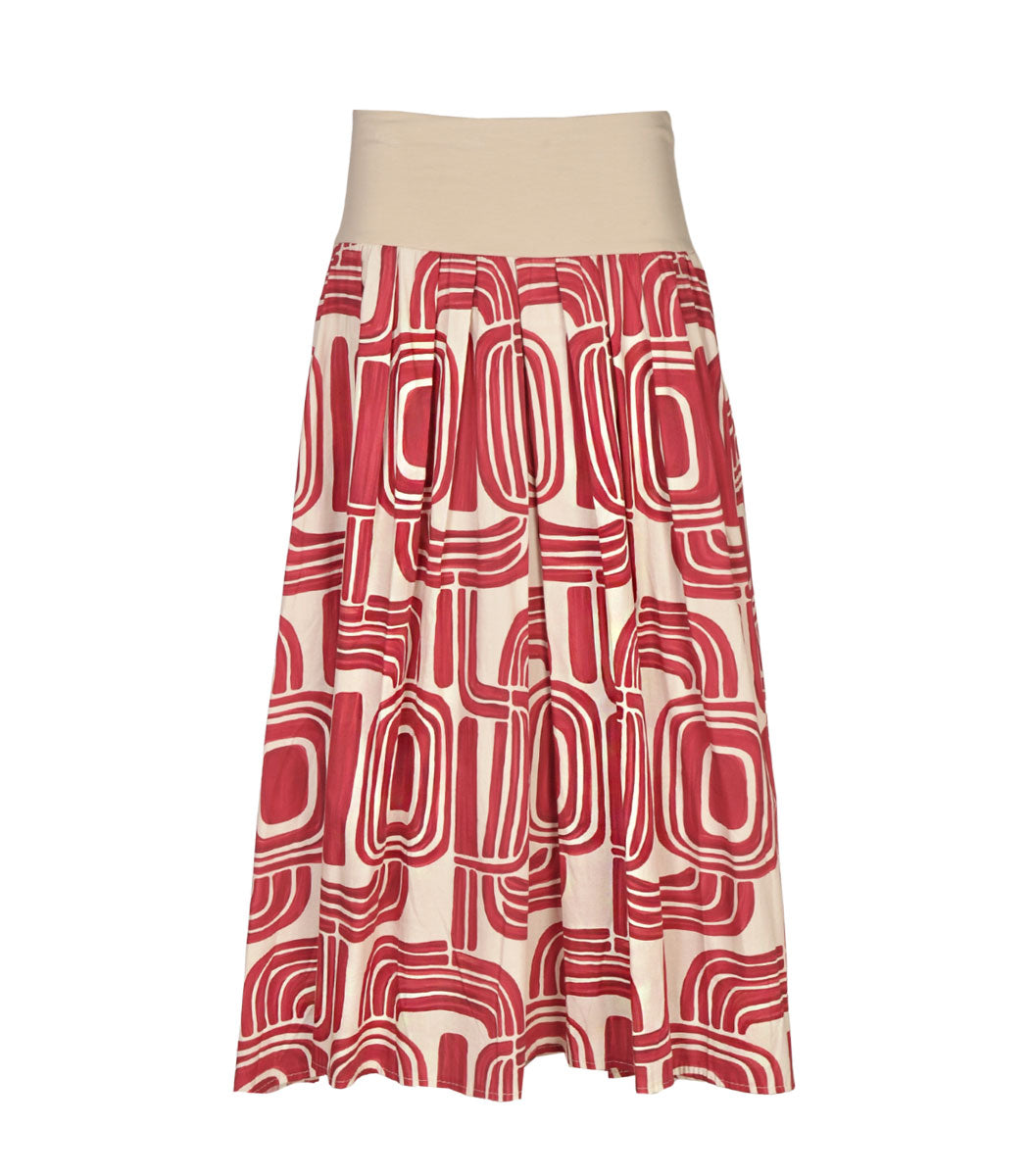 Geometric print skirt