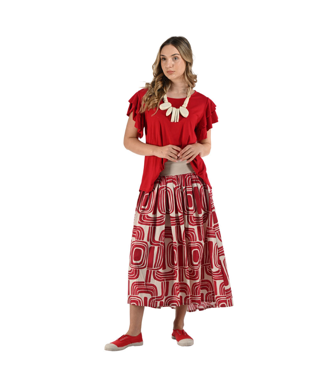 Geometric print skirt