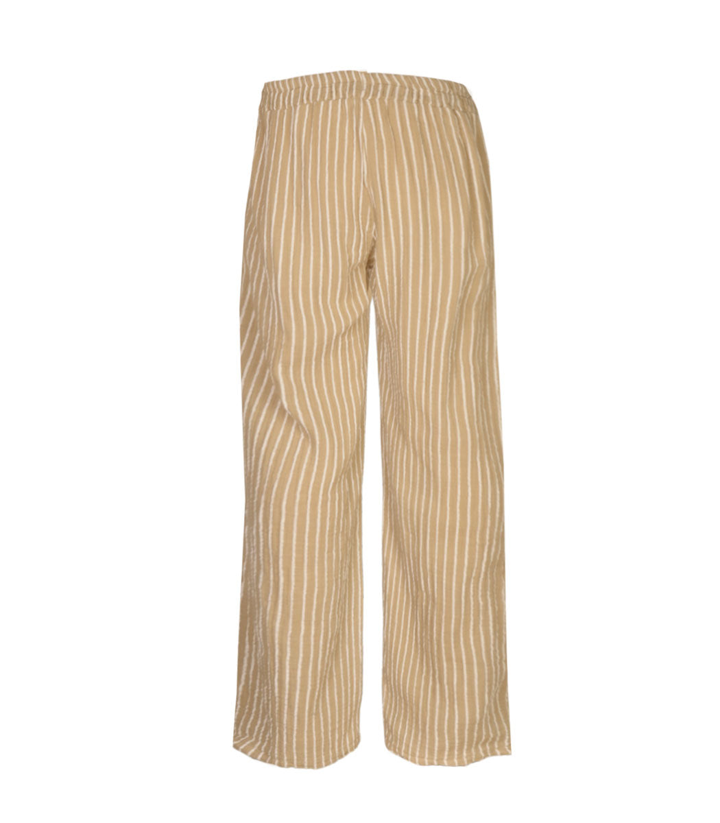 Wide leg striped pants