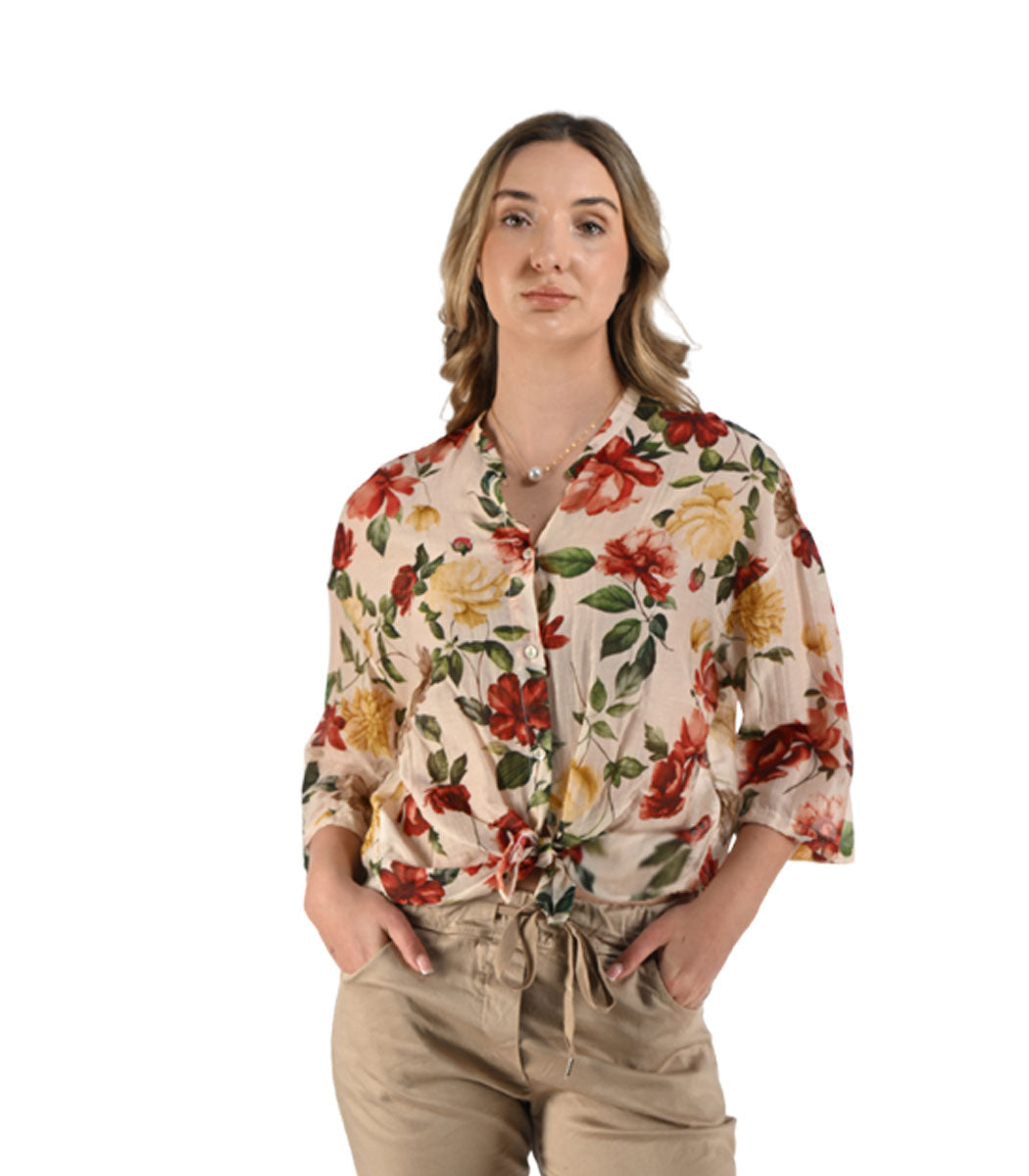 Rose print shirt