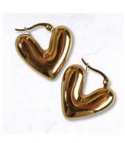 Puff heart earrings