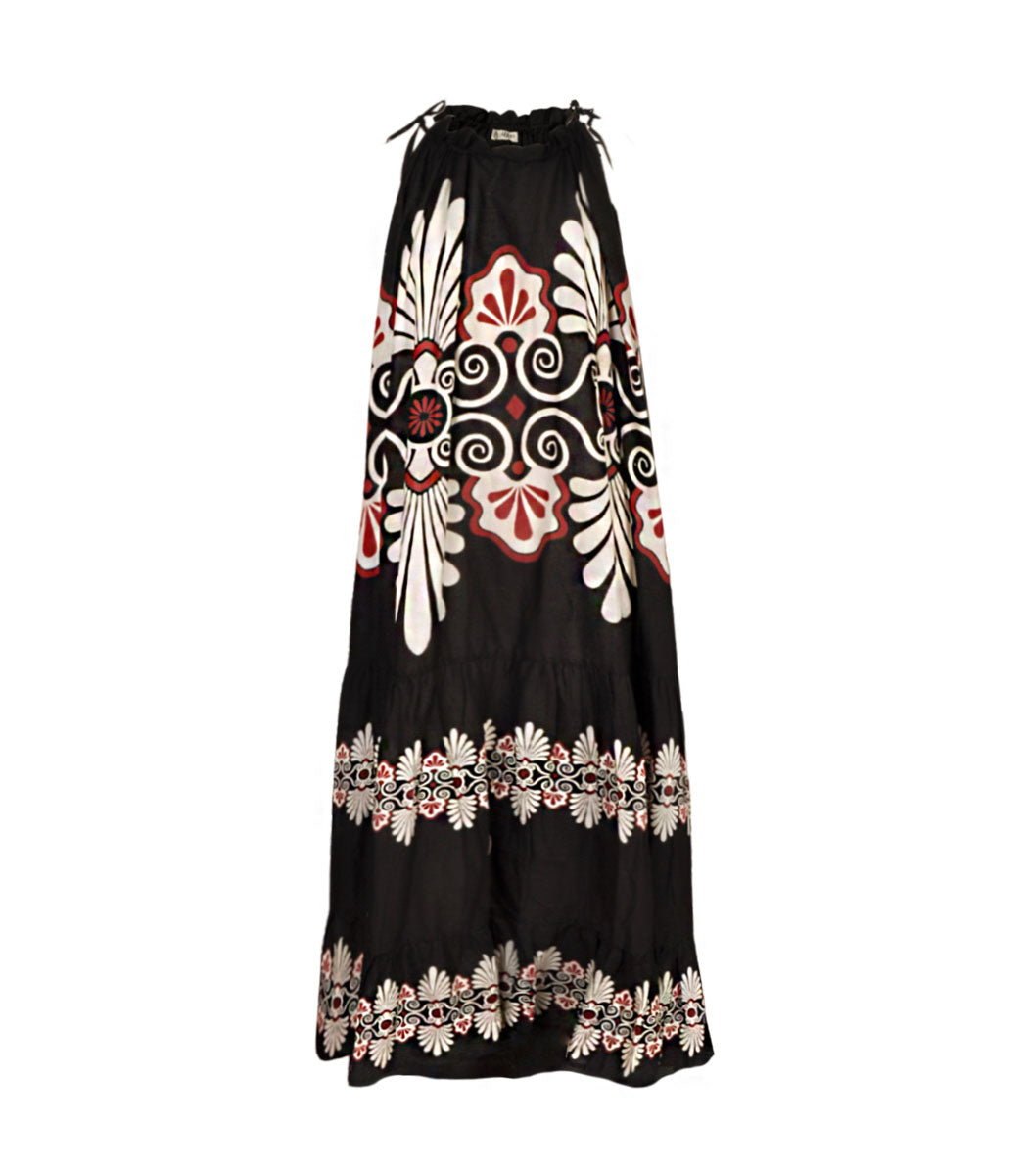 Egyptian fan print dress