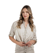 Daisy print hi-lo shirt