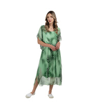 Double layer leopard print silky dress