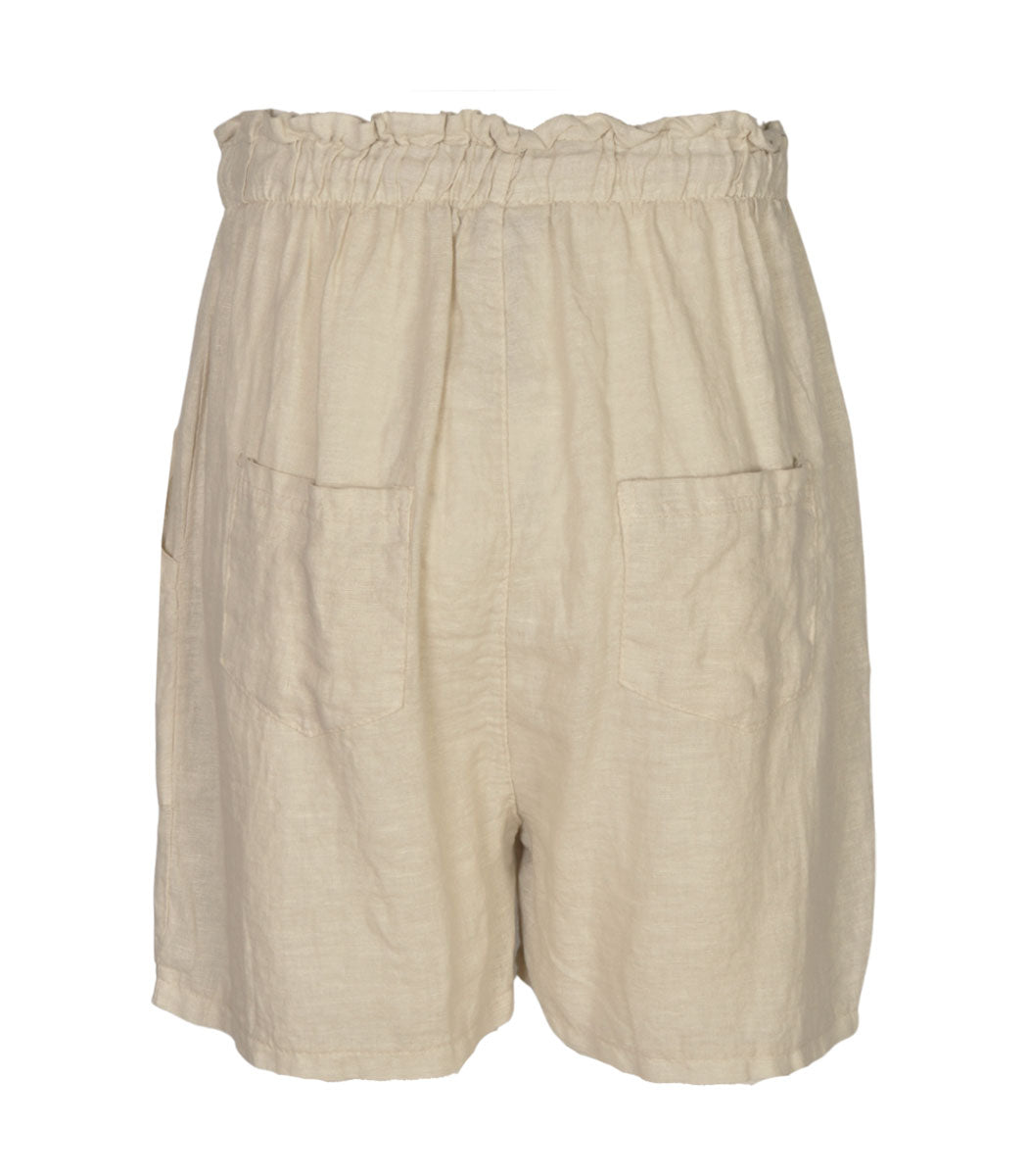 100% Linen front pocket shorts