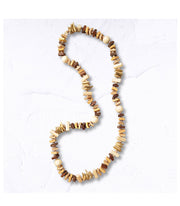 Multi wooden shapes beaded necklace