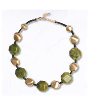 Resin shape beaded choker