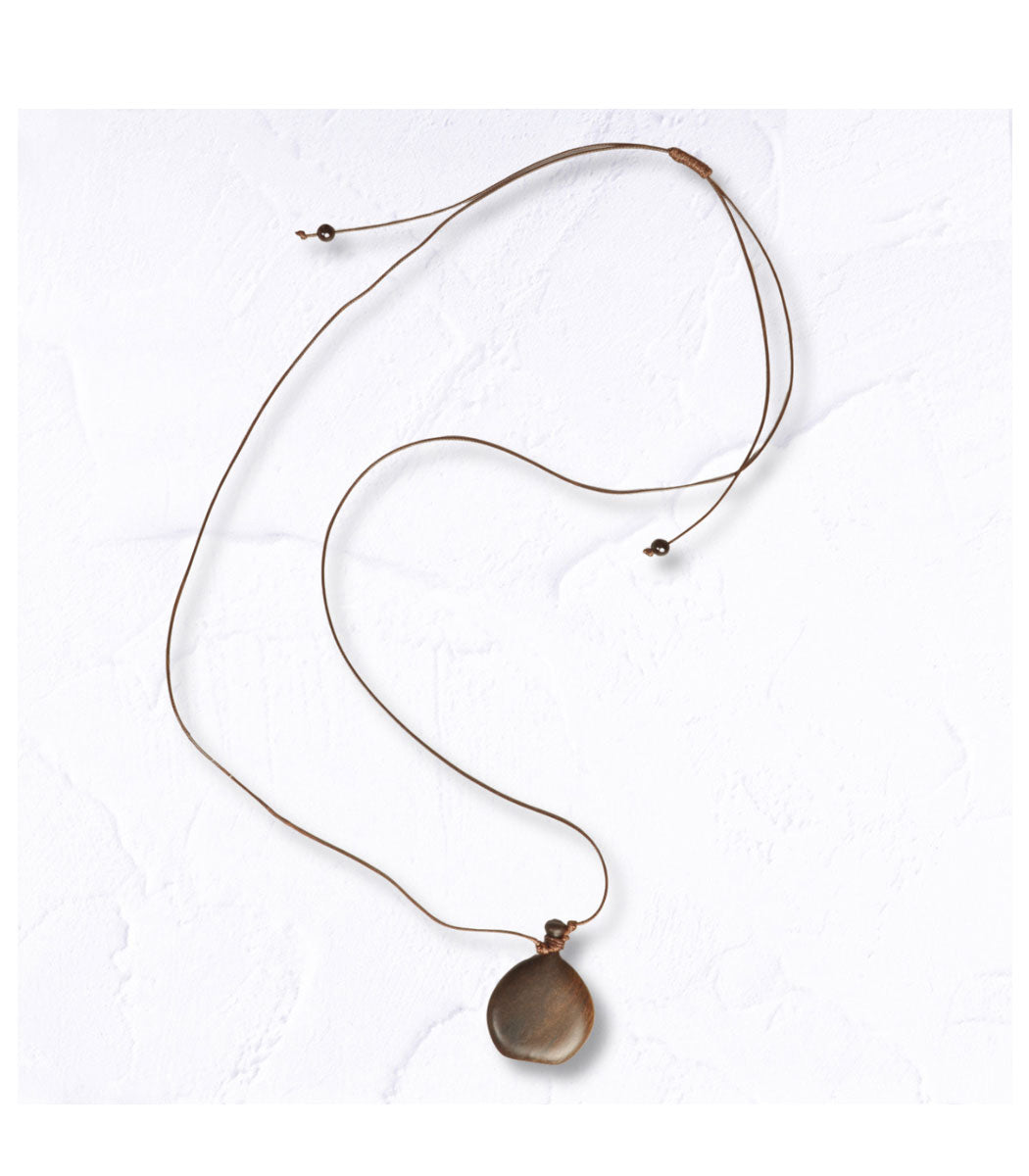 Wooden bottle pendant necklace