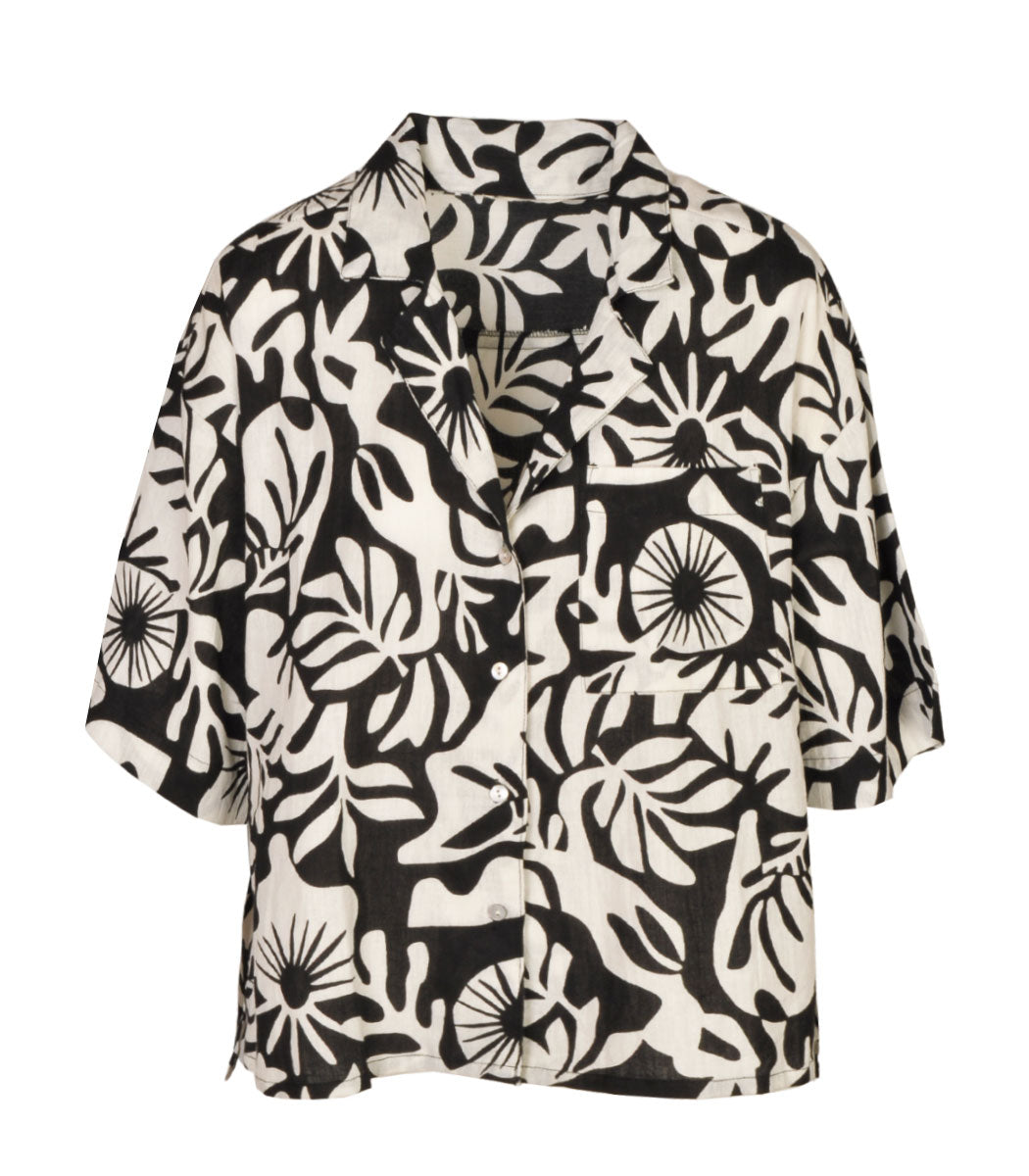 Matisse print linen shirt