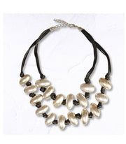 Multi rope chunky oval necklace