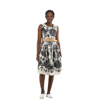 Jungle print belted dress