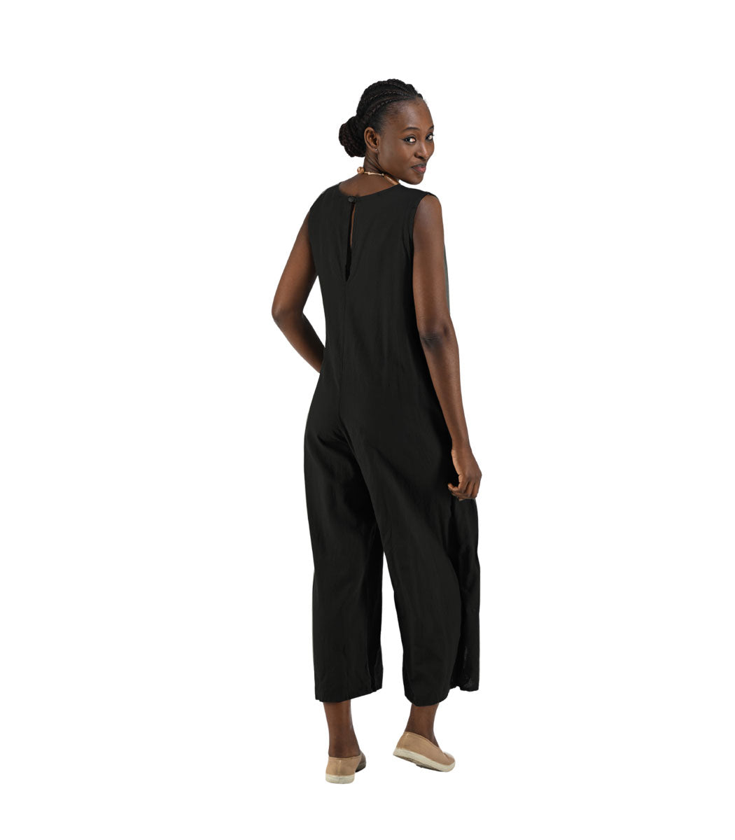 Wide leg linen jumpsuit